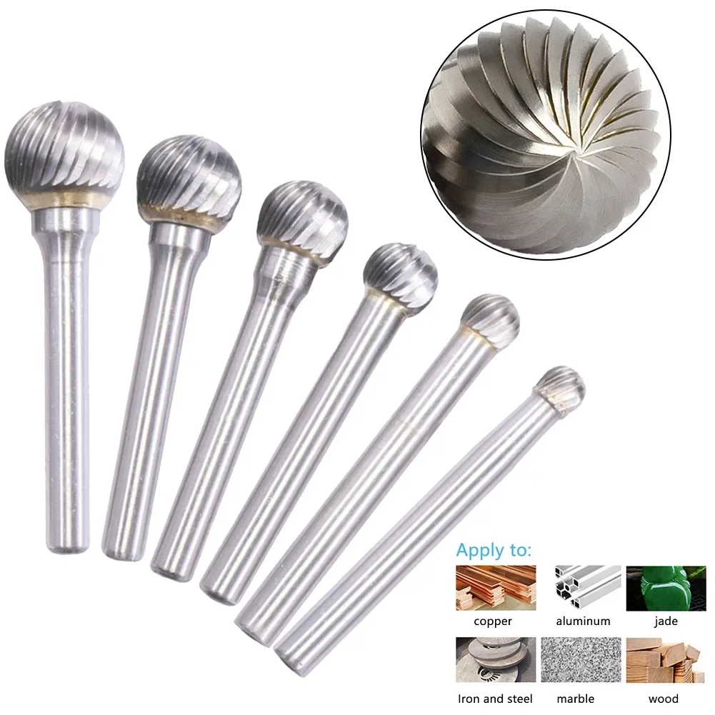 

1pc Ball Head Die Grinder Bit Milling Cutter Rotary Tool Carving Abrasive Tool Rotary File Carbide Burr Drill For Metal