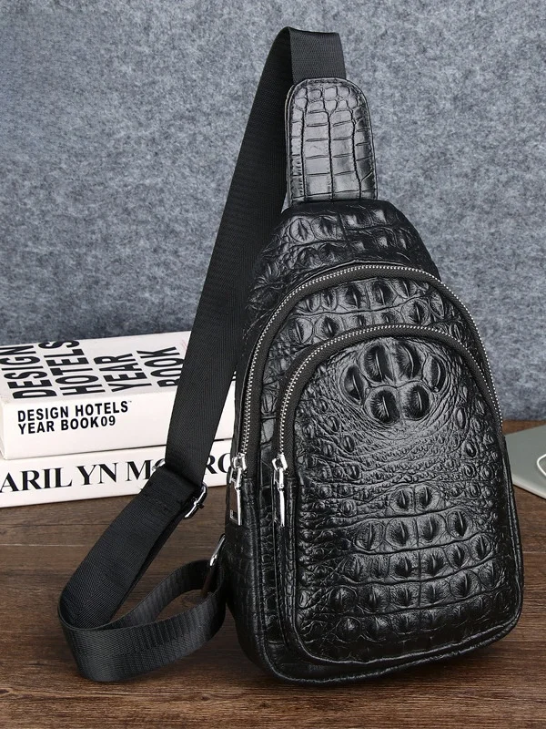 2026-new-men's-top-layer-cowhide-leather-crocodile-pattern-single-shoulder-slant-crossbody-bag-casual-travel-backpack