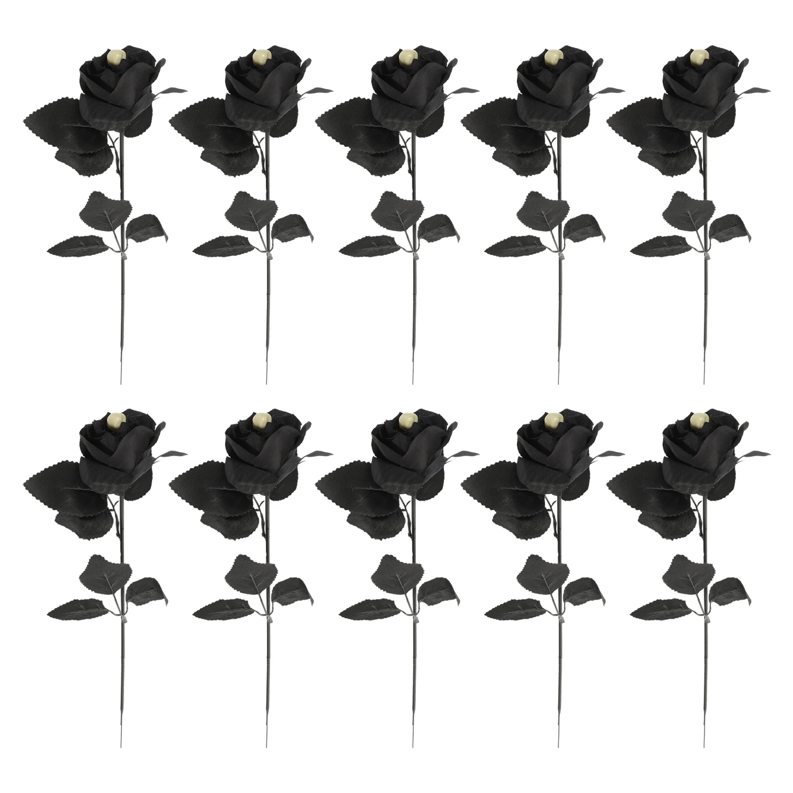 

10 Pcs Rose Halloween Flowers for Decoration Roses Decorating Skulls Artificial Decorations