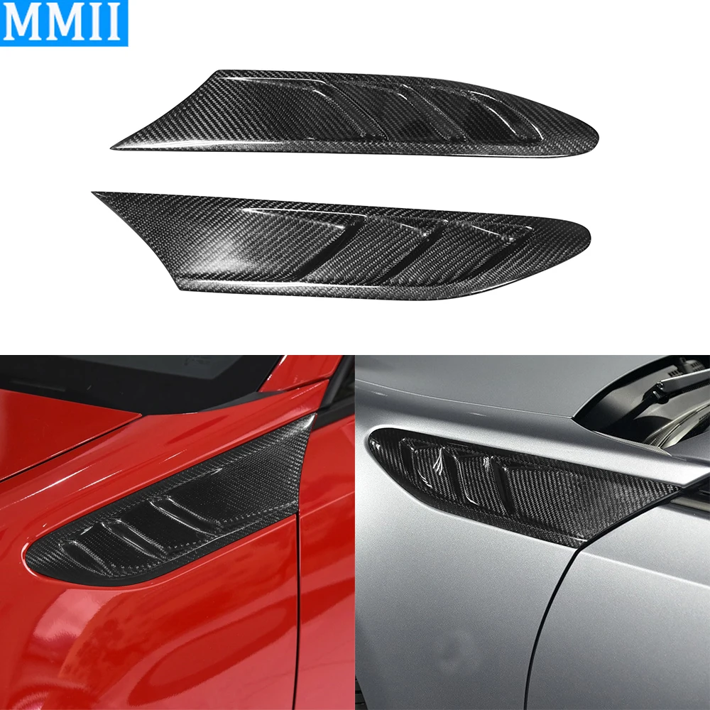 

For Toyota GT86 Subaru BRZ 2012-2019 Real Dry Carbon Fiber Side Fender Fin Vent Cover Car Decoration Retrofitting Accessories