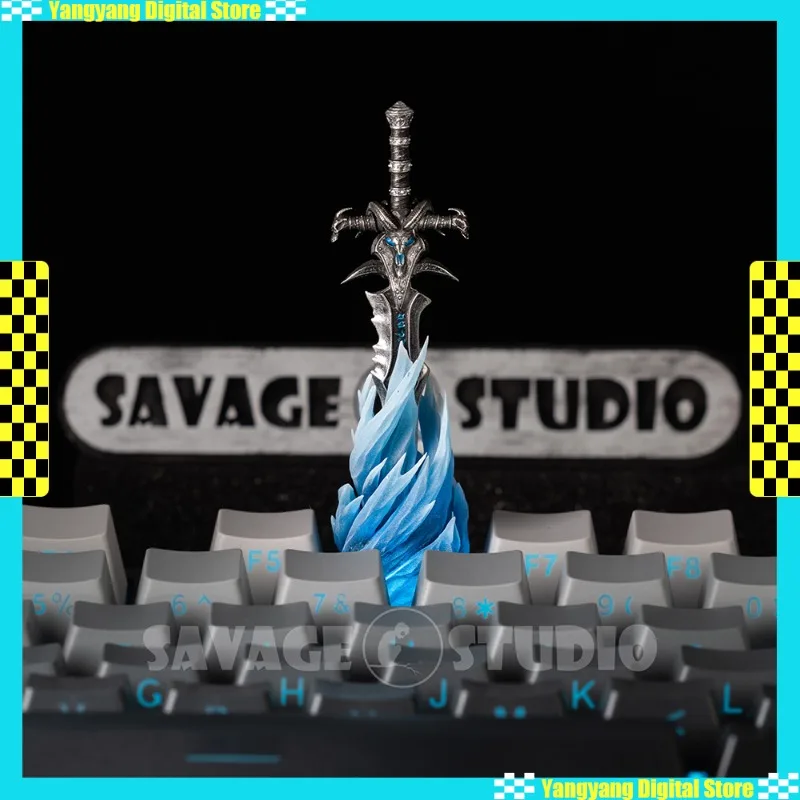 

Warcraft Theme Keycap Frostmourne Keycaps Handmade Resin Backlit Key Cap MX Switch Customized Mechanical Keyboard Accessories