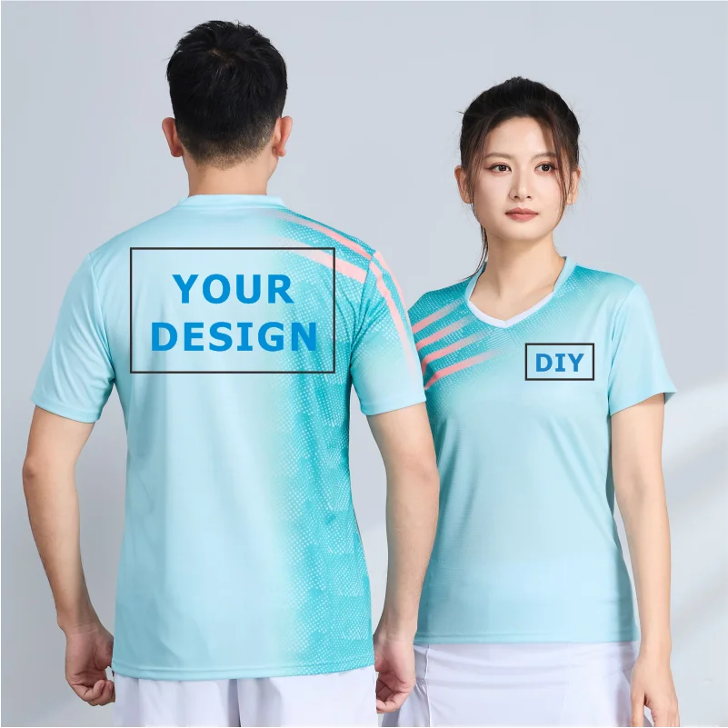 Customizable Printing DIY Quick Dry Short Sleeve Sport Shirt Marathon Shirt Trainer Running T-Shirt Unisex Breathable Sportswear