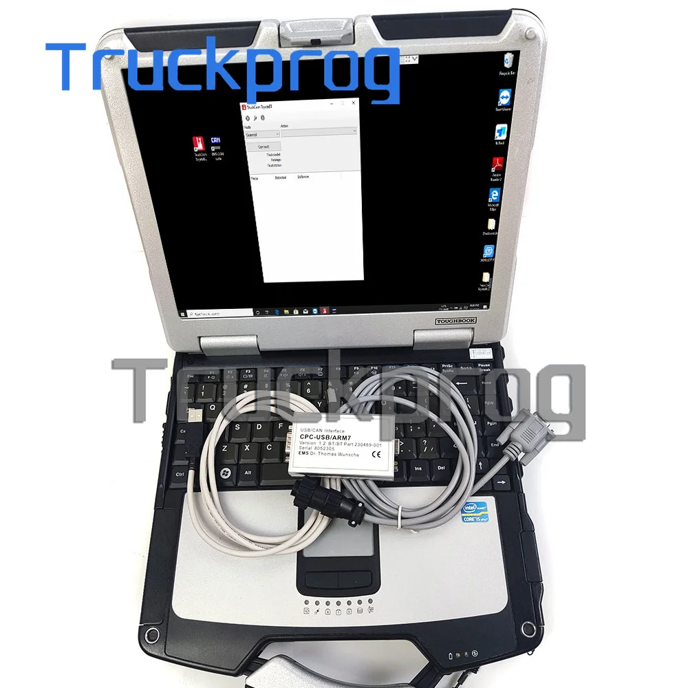 CF31 LAPTOP+For TOYOTA BT Serial 8052305 TruckCom USB/CAN Interface CPC-USB/ARM7 Diagnostic Tool for Toyota Truck Forklift