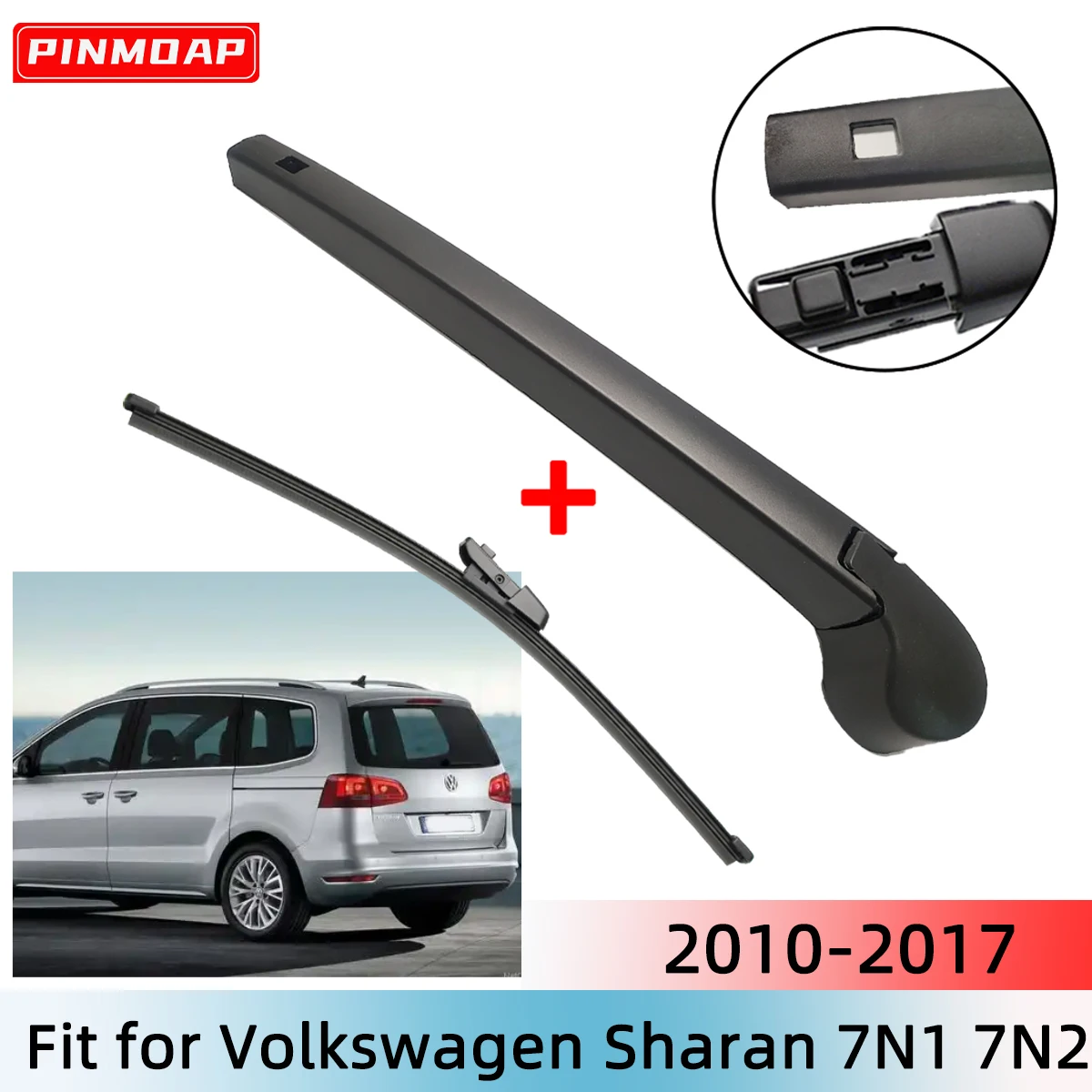 1/2PCS Rear Wiper Blade Wiper Arm Kit For Volkswagen Sharan 7N1 7N2 2010--2023 Windshield Windscreen Rear Window