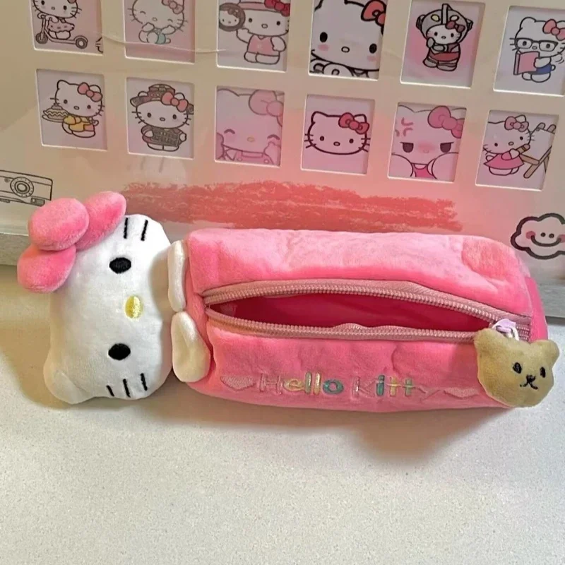 Alat tulis kecantikan tinggi, kotak pensil SD, alat tulis kecantikan tinggi, beruang kecil, tas pensil kucing Hello Kitty, lucu Jepang