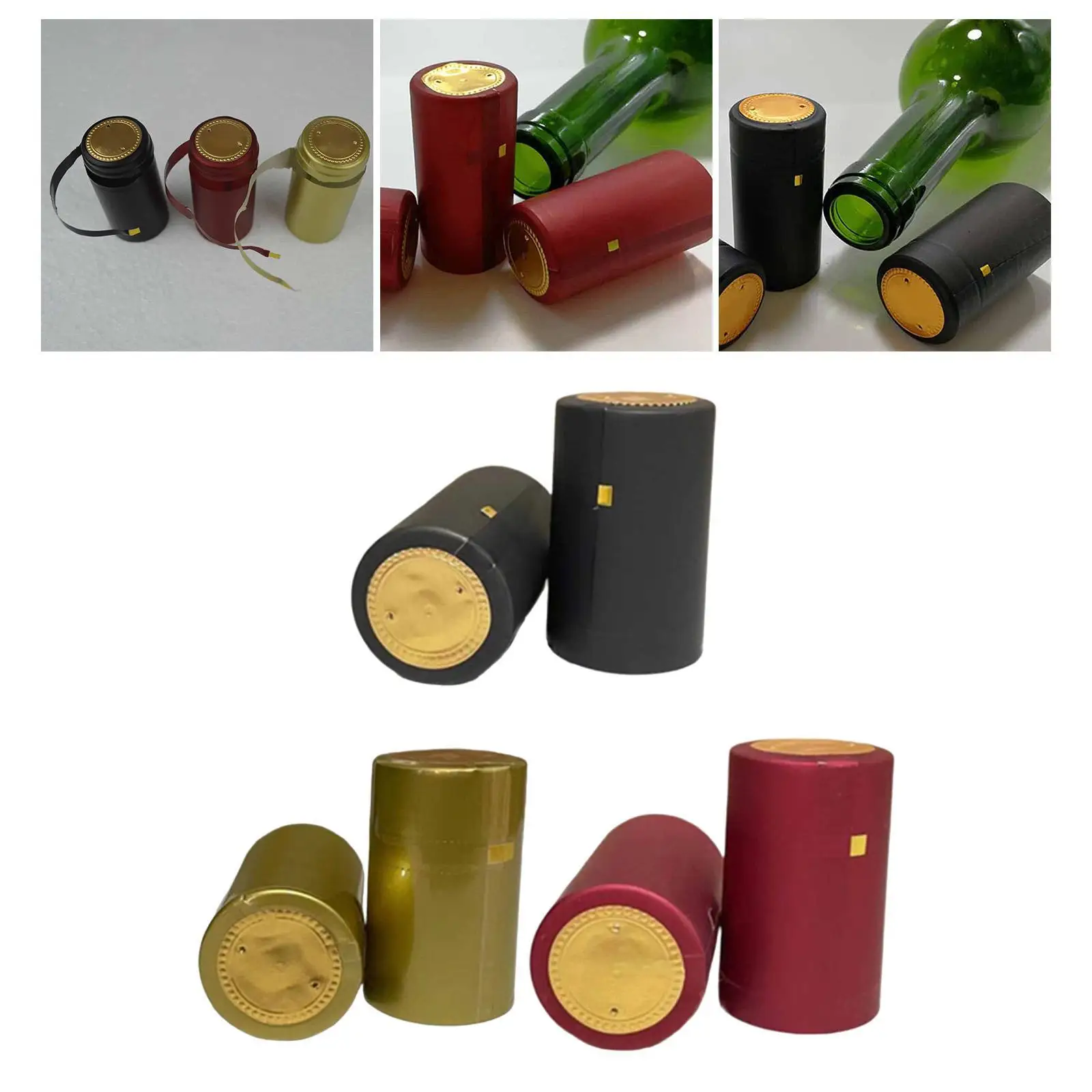 Bottle Cap Sealing Sleeve Shrinkable PVC Wine Accessories Durable Protection Sleeve for Wine Making Cellar Storage