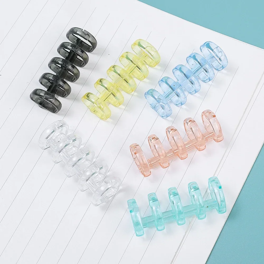 10 قطعة فضفاضة ورقة الموثق حلقة دفتر دوائر حلزونية خواتم مشبك كليب ملزمة المشابك الطلاب DIY بها بنفسك اللوازم المدرسية القرطاسية