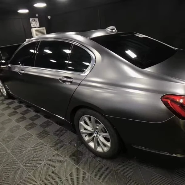 

1,52*18 м матовая черная автомобильная пленка металлик карбоно-серый виниловая пленка автомобильная пленка цвета