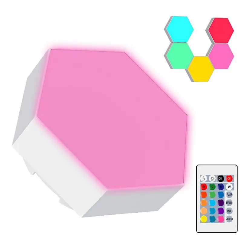 

Hexagon Light Panels RGB Led Colorful Light Remote-Controlled Touch-Sensitive USB-Powered Colorful Funny Hexagon Touch Lights