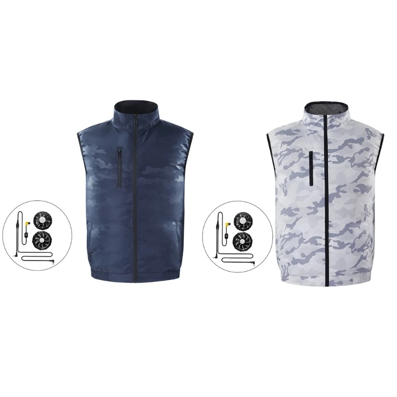 Unisex Koelventilator Vest Mannen Airconditioning Kleding Vrouwen Cooling Vest Bescherming Cool Vest Voor Outdoor Warm Weer