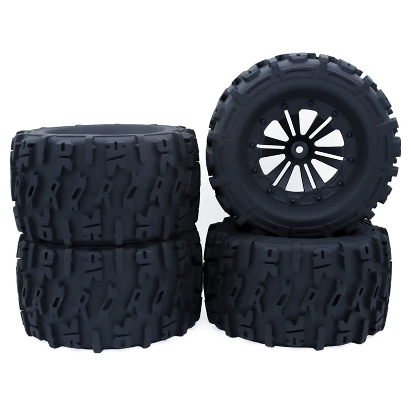 

B05C-4PCS 125Mm 1.9 Beadlock Wheel Rim Tire Set For 1/10 RC Crawler Car TRX4 RC-4WD D90 Axial SCX10 II III