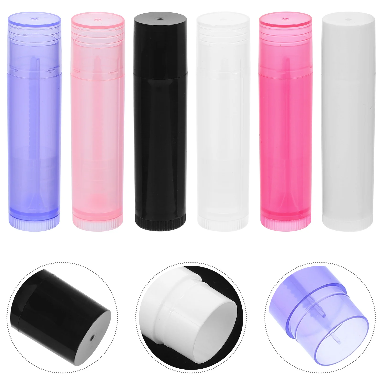 60 uds tubo de lápiz labial pequeñas botellas de brillo tubos DIY recargables tinte de soporte vacío