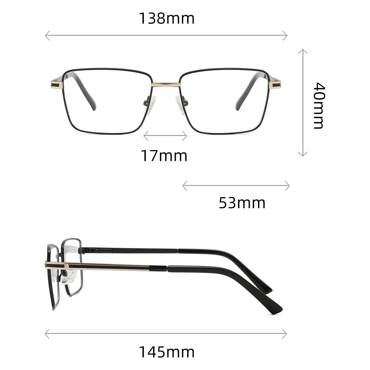 Jmisus 2025 recém chegados óculos de prescrição quadrados homem retângulo progressivo óculos ópticos de alta qualidade metal fotocromático