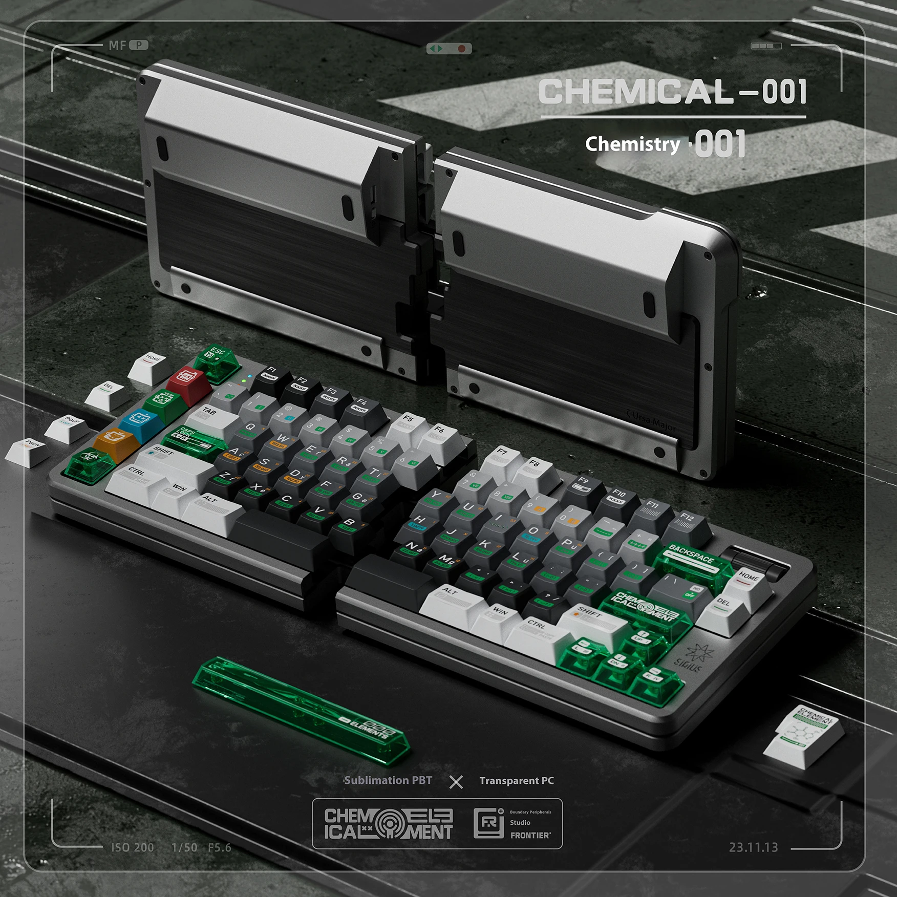 Imagem -04 - Fronteira Química Tema Key Cap Keycaps Sublimação Térmica Pbt x Teclado pc Transparente Faça Você Mesmo Fábrica 1.6 Espessura 001 001