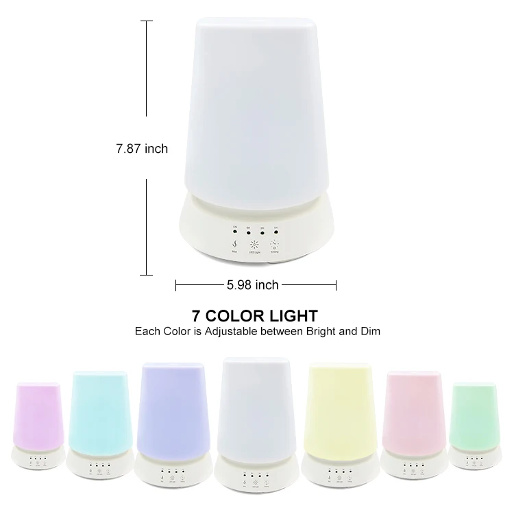 Private Label White Electric Home Essential Oil Diffuser Ultrasonic Air Humidifier with Light