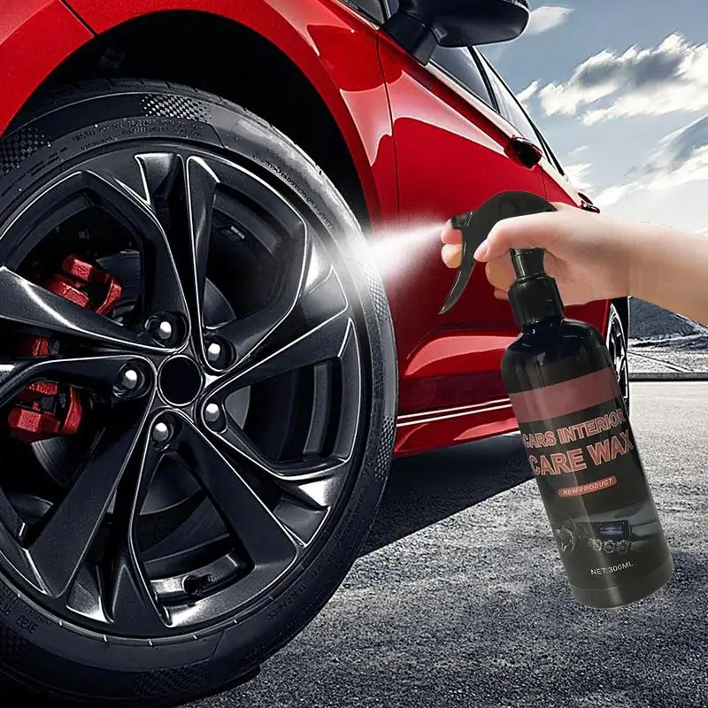 Car Interior Wax Spray 10.15oz Car Interior Leather Cleaner Auto Dashboard Wax For Home Leather Cleaning Agent