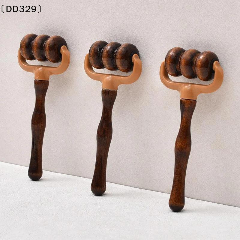 Wooden Massage Roller Handheld Muscle Relief For Neck, Shoulders, Head Promotes Circulation Home & Office Use〔DD329〕