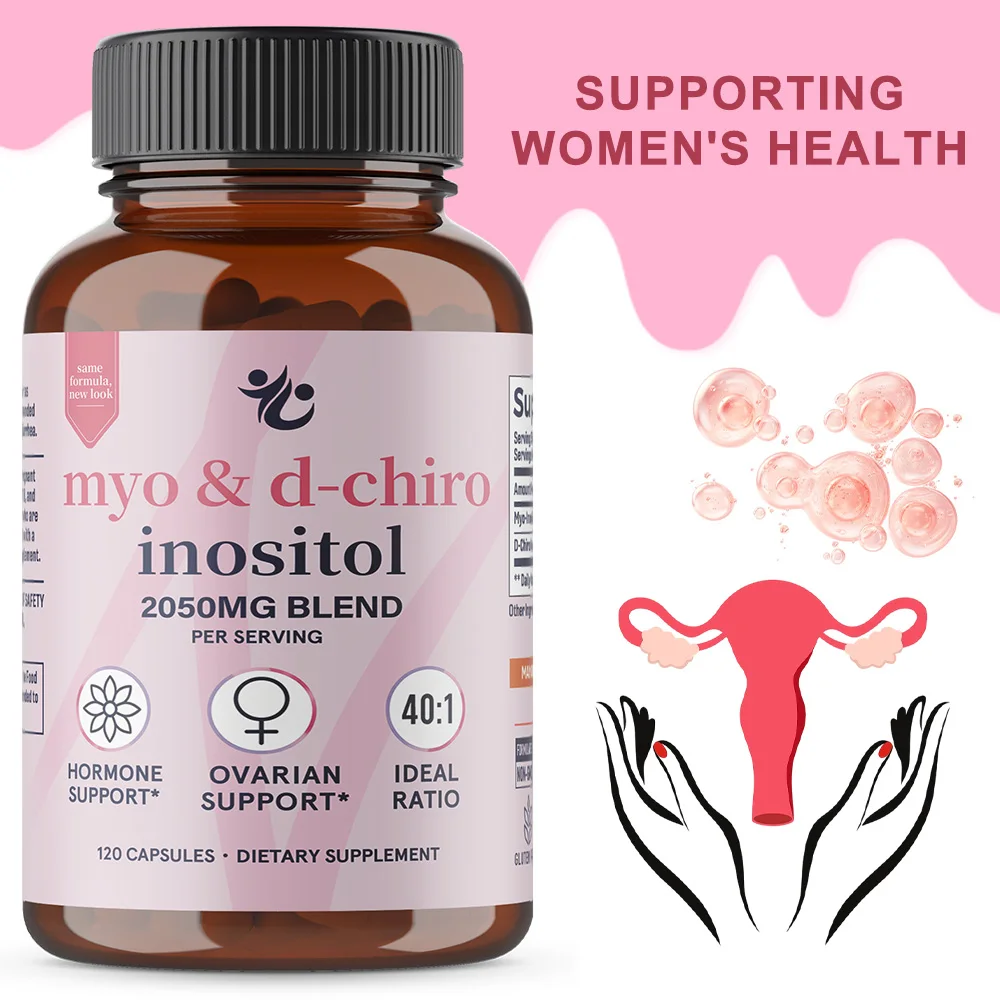 Inositol & D-Chiro Supplement for Women - Ideal 40:1 Inositol Ratio - Supports Hormone Balance, Regular Cycles & Ovarian Health
