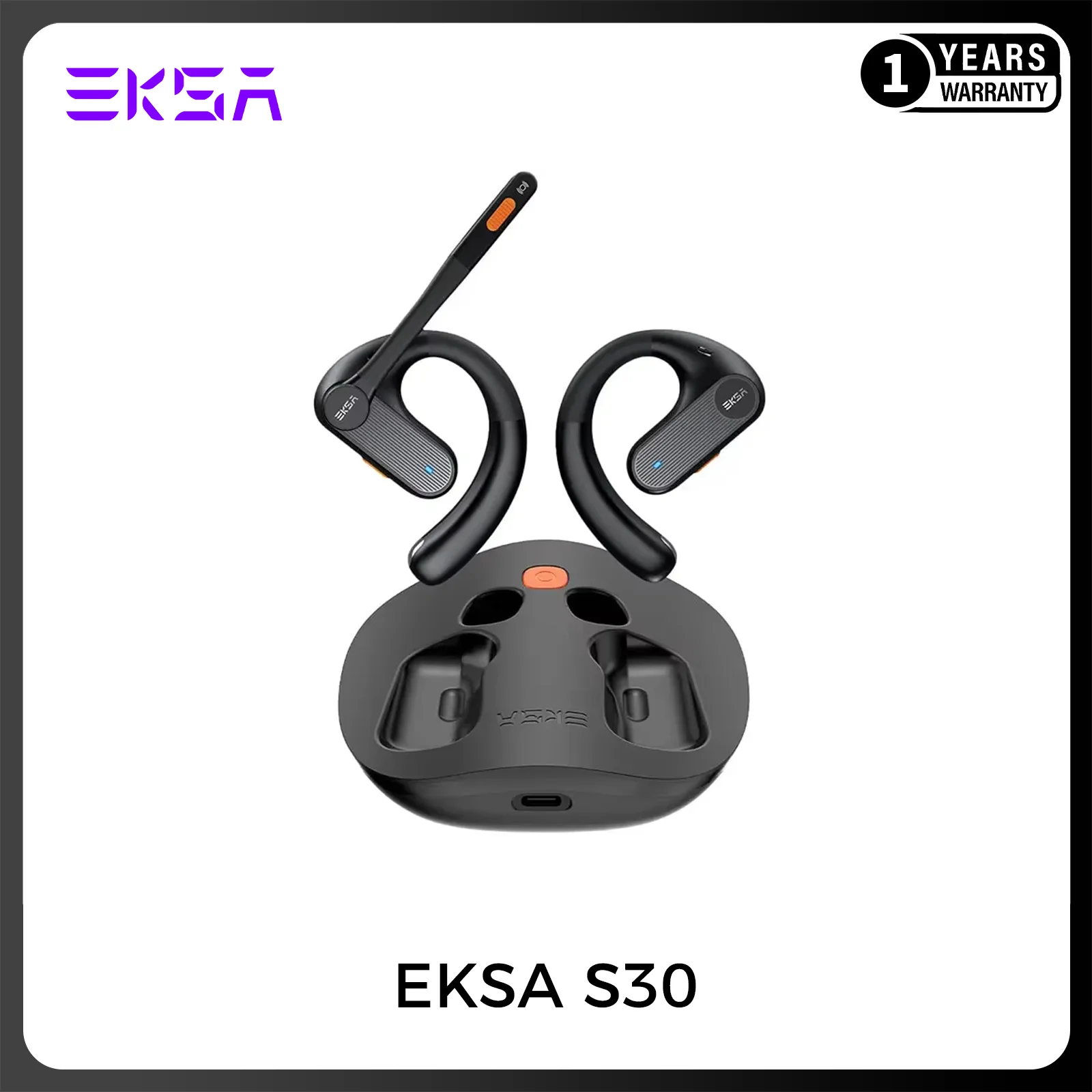 Bluetooth EKSA-S30ワイヤレスヘッドセット,iPhoneおよびAndroid用