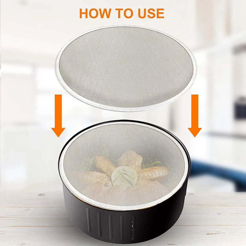 Écran anti-éclaboussures de graisse pour friteuse à air, maille fine antiarina, filet anti-éclaboussures d'huile, filet anti-éclaboussures d'huile chaude 19cm