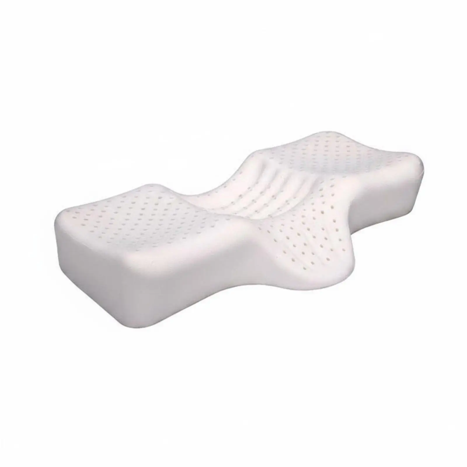 Children Neck Support Pillow Natural Latex Wave Design Breathable Cervical Cushion for Travel Sleeping Comfort