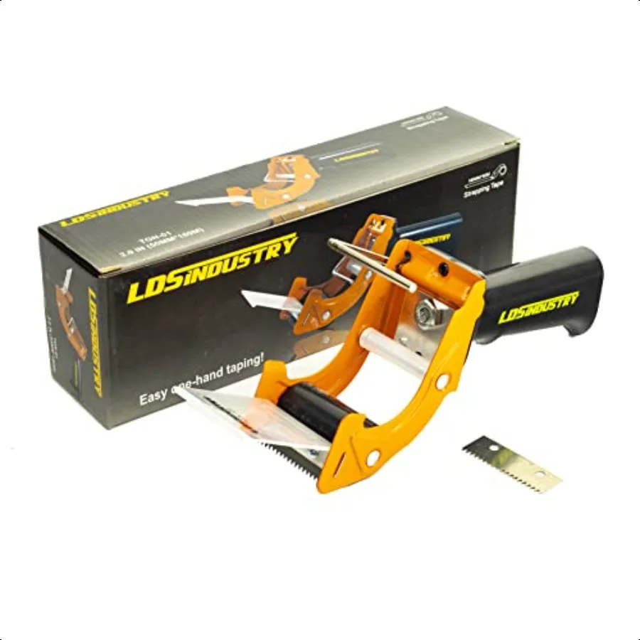 Pistola erogatrice per nastro da imballaggio RapidReplace con lama extra da 2 in nastro resistente industriale ergonomico leggero da 50 mm