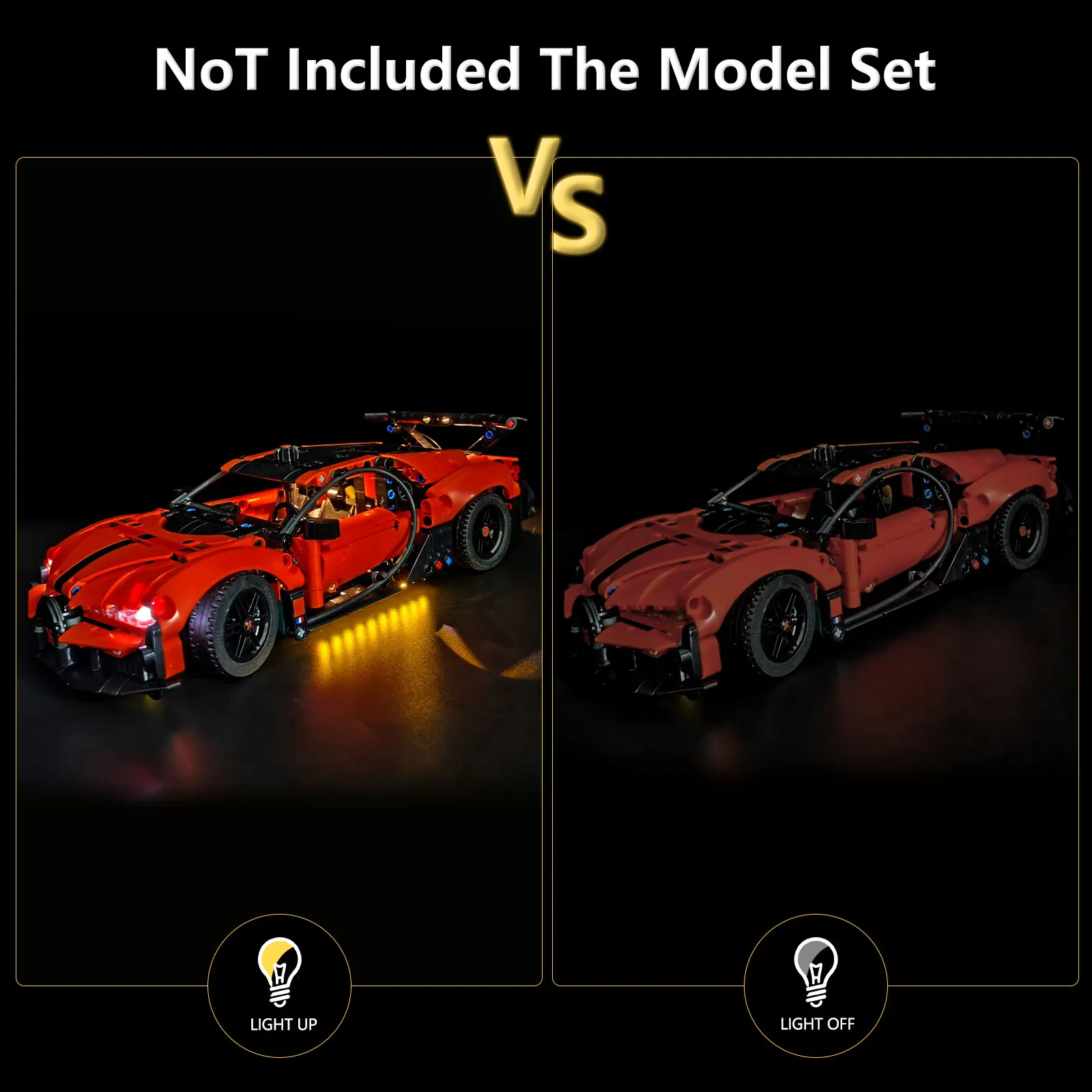 LYBMTWF LED Lighting Kit Compatible with Lego 42222 sports car Model (NOT Include The Buliding Blocks)