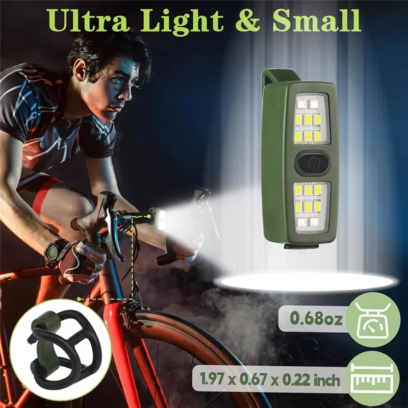 A73E-Running Clip Lights Small Rechargeable LED Flashlight, Gift For Runners, Safety Bike Lights For Dog Walking At Night