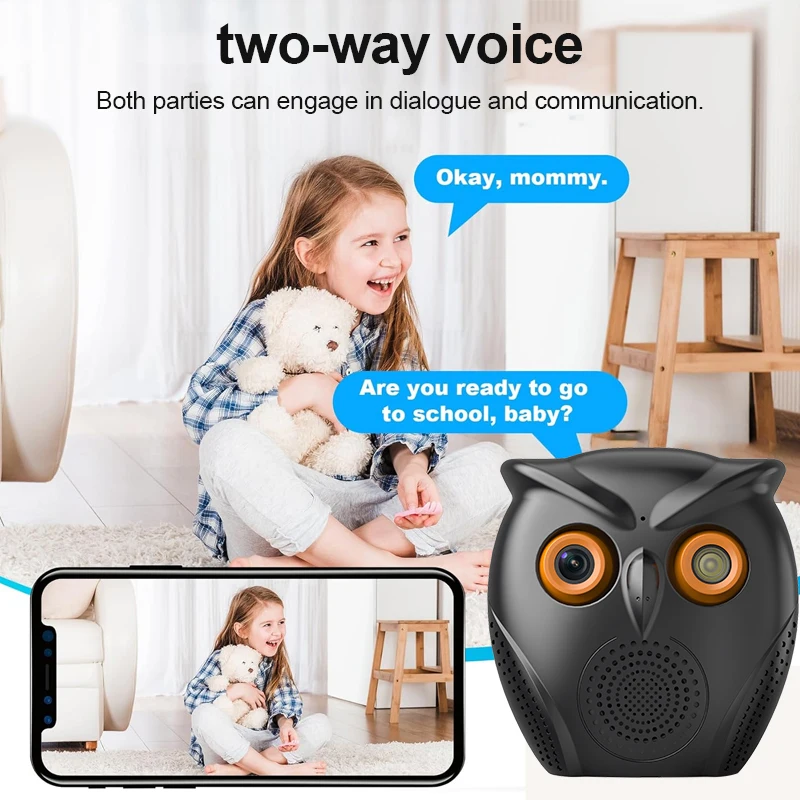 كاميرا CCTV للاستخدام الداخلي المنزلي مع إنذار كشف الحركة الآمن وتشغيل الفيديو ونظام مراقبة الرؤية المباشرة وكاميرا WIFl Wir