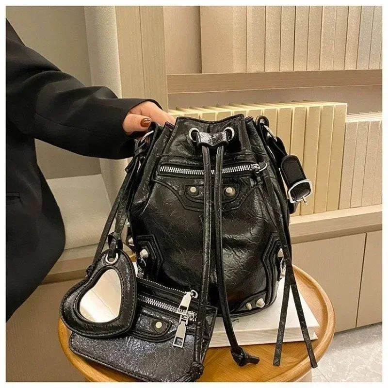 Stylish Leather Tote Bag For Women Luxury Designer Crossbody Shoulder Handbag Elegant Ladies Purse
