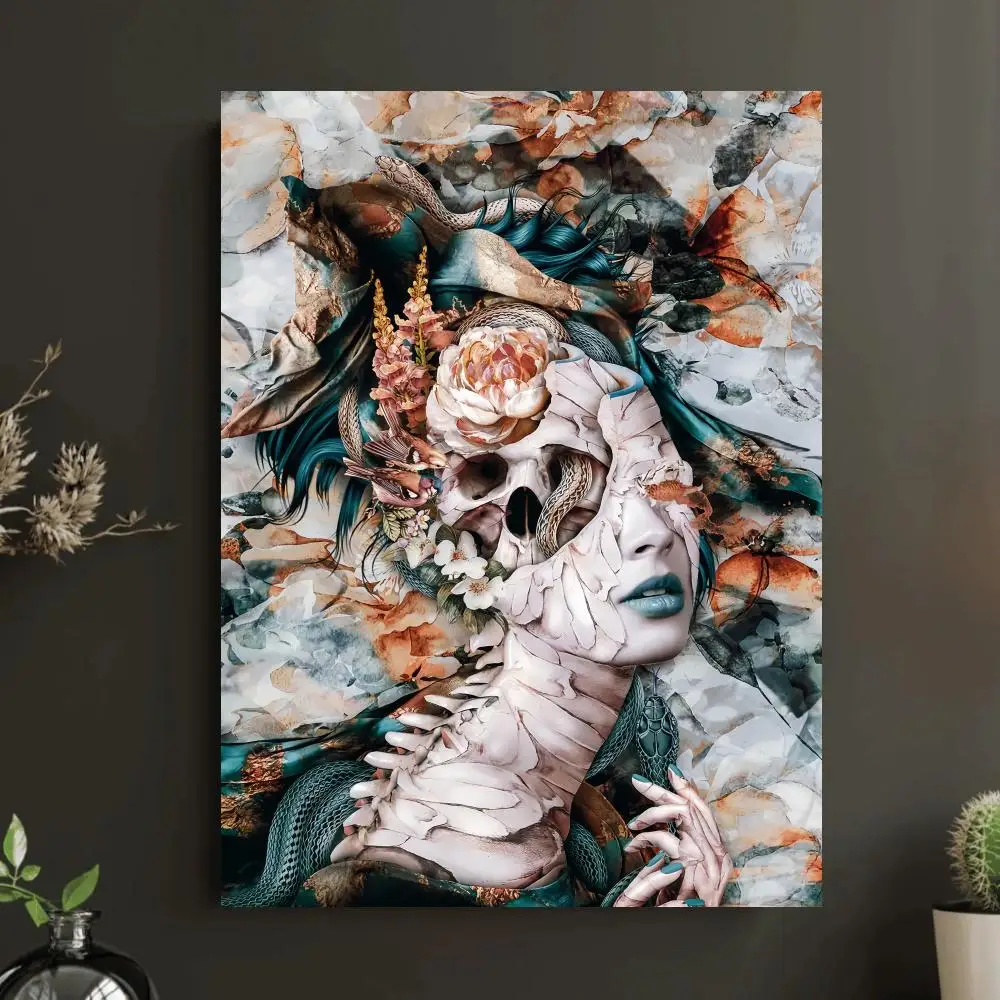 Queen of Snakes Women Art Poster Wall Art Sticky for Living Room Bedroom Office Hallway Bar Home Decor Gift Idea