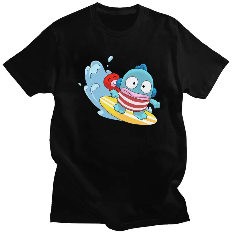 

Красивая футболка Hangyodon на заказ, мужская футболка из чистого хлопка с коротким рукавом, повседневные милые футболки с рыбками, модные футболки