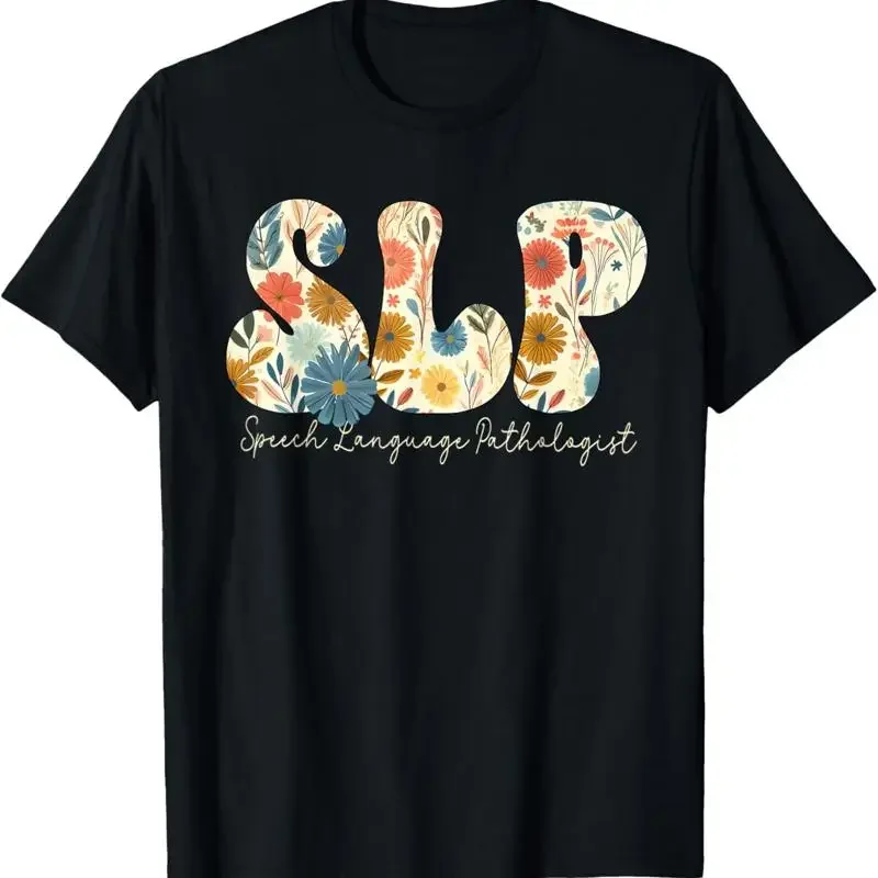 Vintage Floral Slp Speech Therapy Retro Ot Pt Team T Shirt