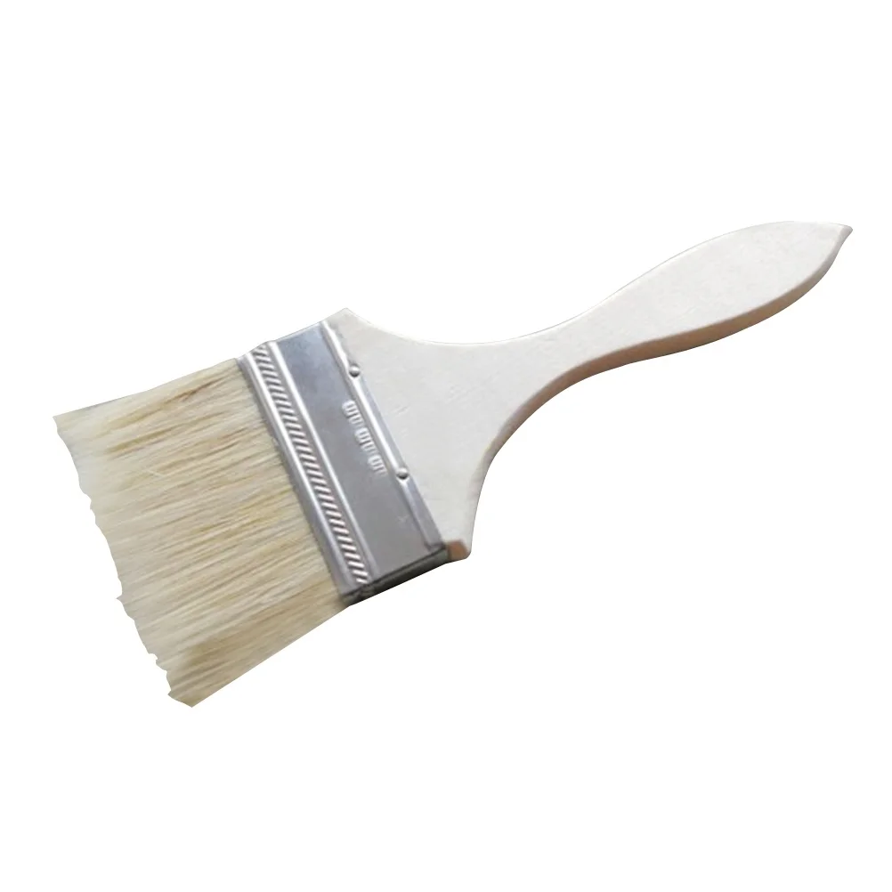 

10Pcs 2.5Inch Rectangular Handle Thicken Painting Chip Brushes Wood Polyester Fabric Home Use