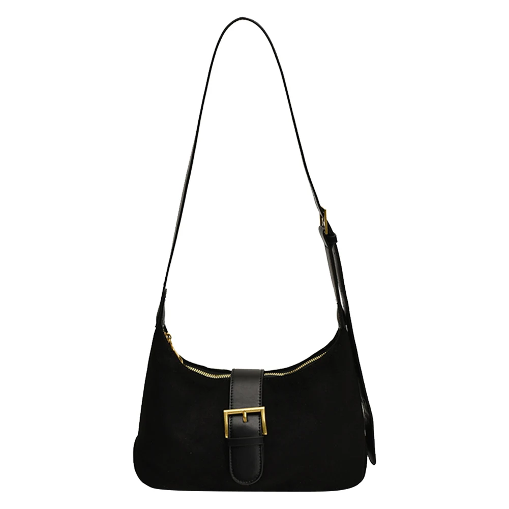 

Women Suede Shoulder Bag Crescent Bag Slouchy Hobo Bag Adjustable Strap Top-Handle Bag for Work Travel