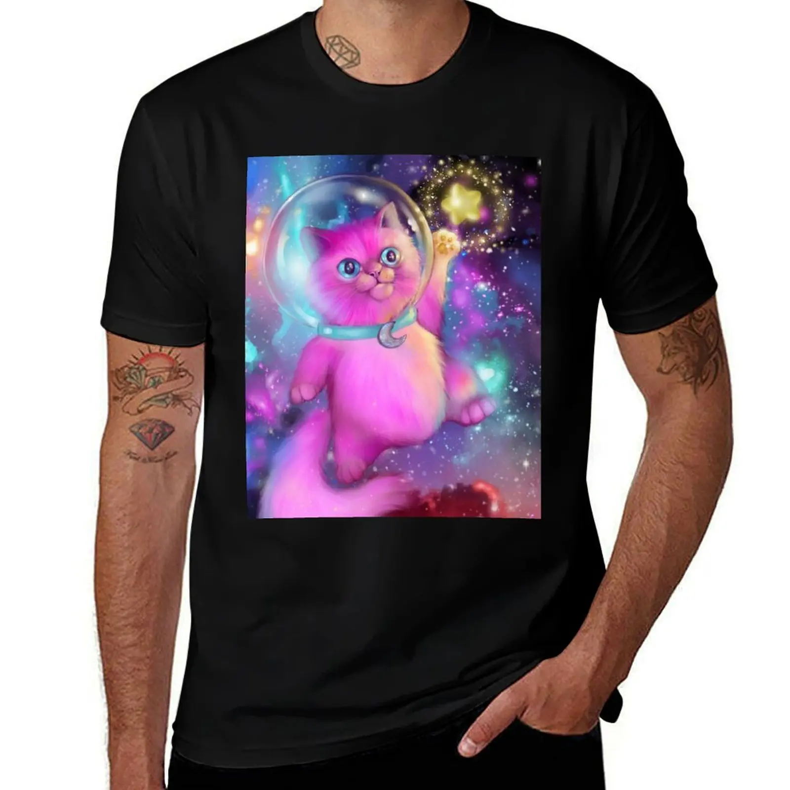 

Cat-ra-naut T-Shirt t shirts for man cotton cotton t shirts man 100%