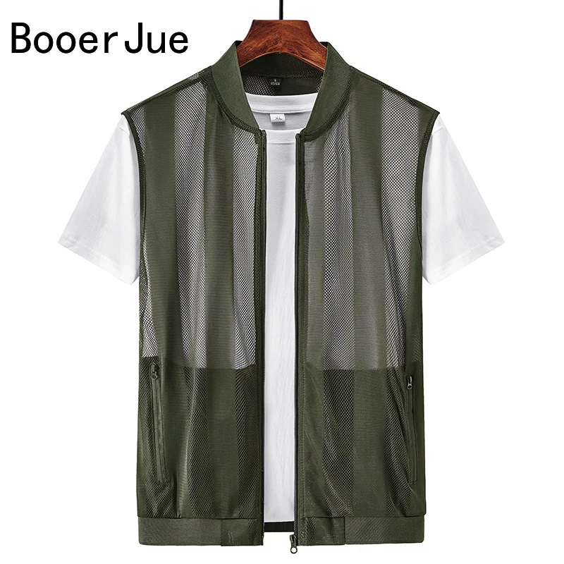 Outdoor Hiking Sports Summer Men Mesh Hollow Waistcoat Fishing Breathable Coat High-Quality Design Cycling Leisure Biker Vests view 3