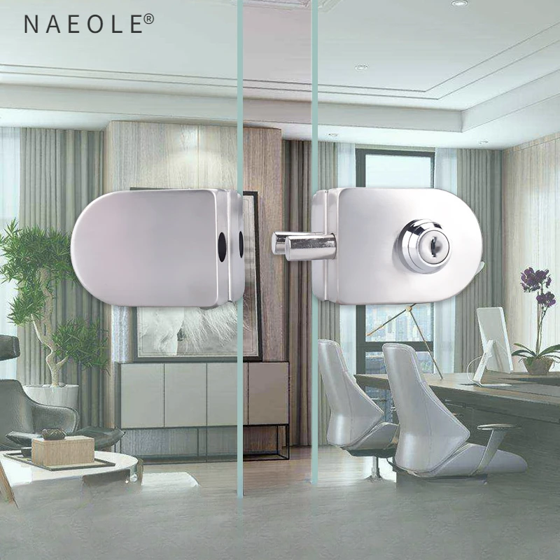 Glass Door Floor Lock Floor Plug Without Opening Hole Latch Glass  Single Door Double  Stainless Steel Bathroom Bathroom Lock