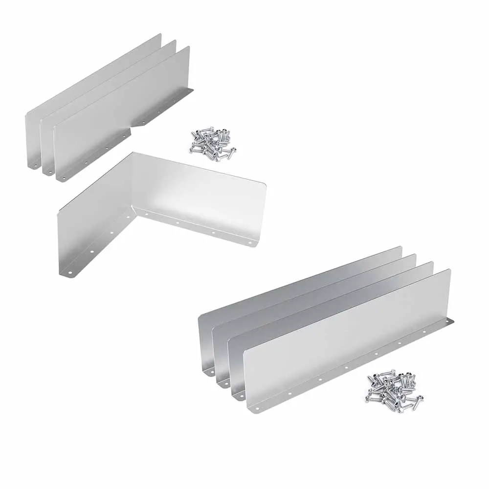 4Pcs Roofing Rainwater Valley Gutter Splash Guard Roof Corner Rain Diverter with Screws Splash Guards for Roofs Corner Shingle