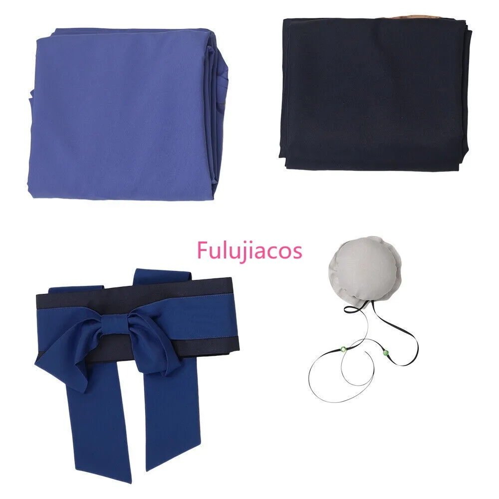 Fulujiacos Anime The Apothecary Diaries 2 Jinshi Cosplay Traje quimono Roupas + Conjuntos azuis