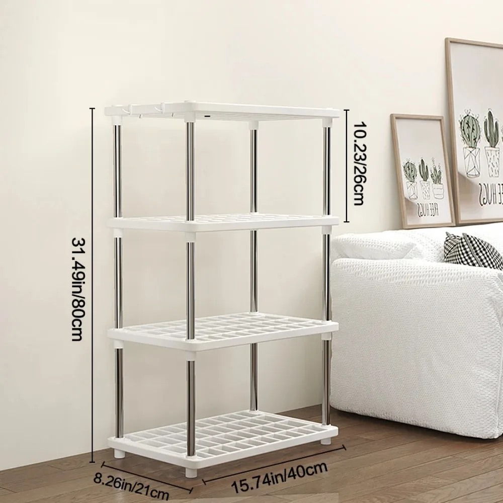 Multi functional storage rack,bathroom living room organizer, plastic floor standing storage rack Bedroom storage