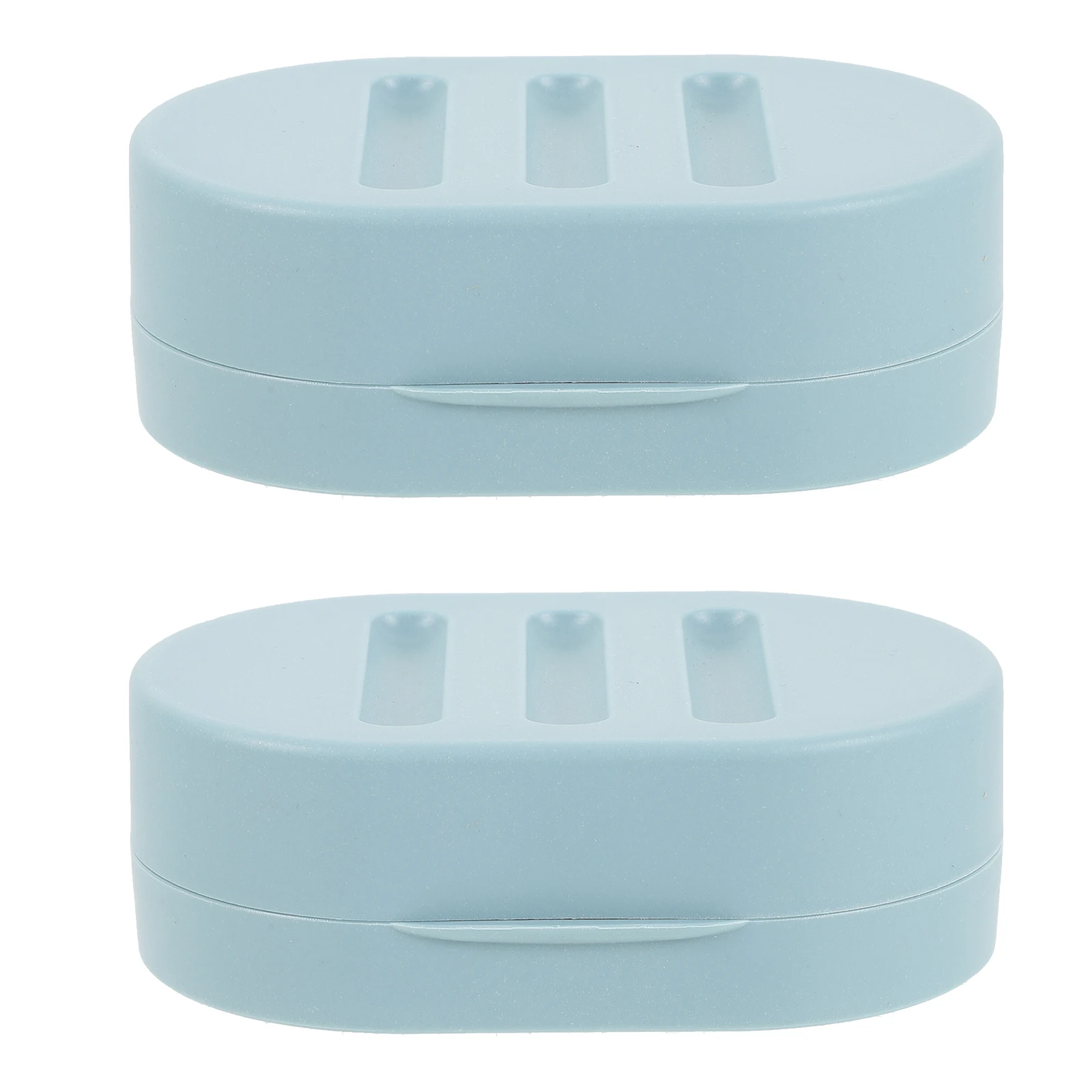 

2 Pcs Travel Soap Case Leakproof Portable Box Draining Holder Dish with Drainage
