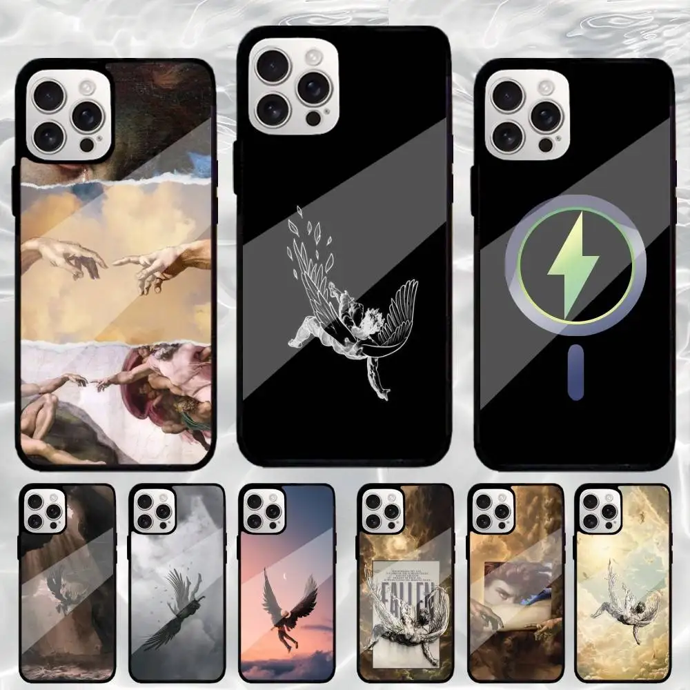

A-Art The Fallen Angel Phone Case For iPhone17,16,15,14,13,12,11 Plus,Pro Max Magnetic Magsafe Wireless Charging
