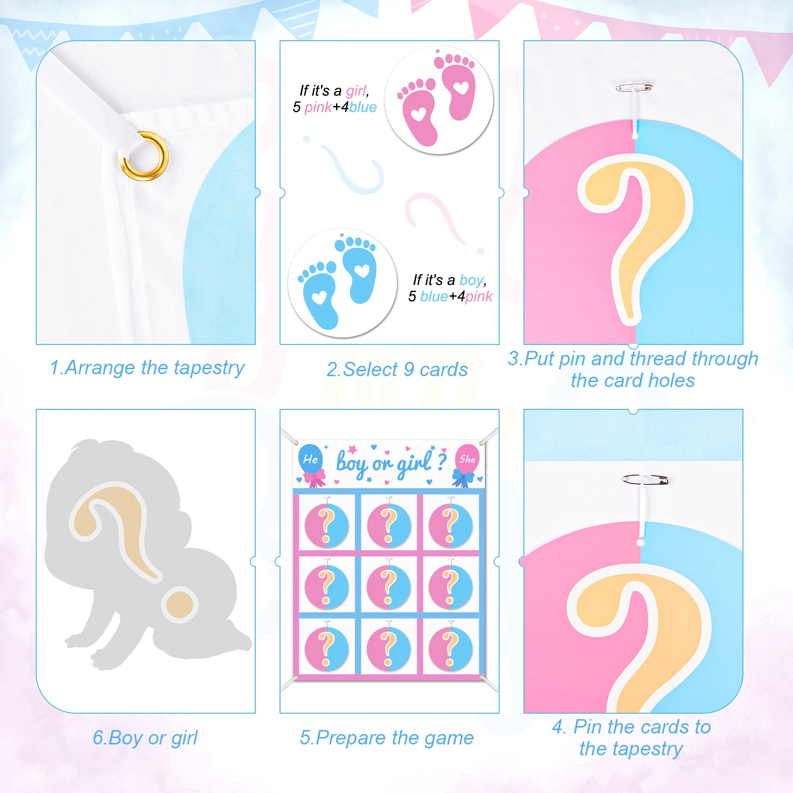 Gender Reveal Games Tic Tac Toe Board Game with 10 Boy or Girl Signs Gender Reveal Ideas Boy or Gir Sign Gender Reveal Party