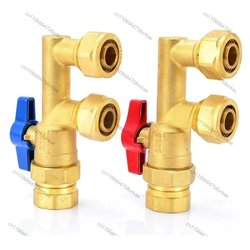Three-way Brass Ball Valve F Typle Double-headed Water Separator 1620 2025 1