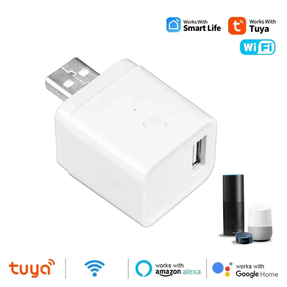 Tuya WiFi Micro USB Adaptor 5V WiFi USB Power Adaptor Smart Timing Charge Plug Works with Alexa Google Assistant Smart Life