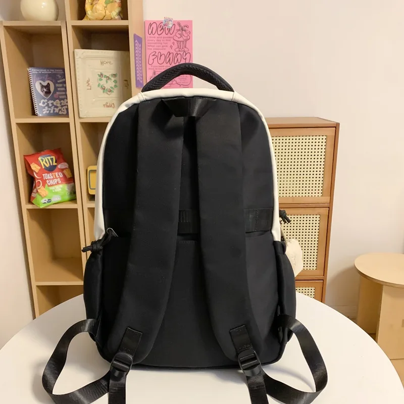 New in Korean Ins Style Nylon Backpack for Women Large Capacity Multi-Pocket College Student Travel Bag Lightweight Unisex