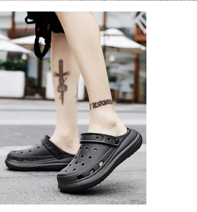 

Summer Man Sandals Black And Grey Sandal Clogs EVA Sandals Outdoor Sandal Bath Sandle Man Beach Shoes Casual Shoes