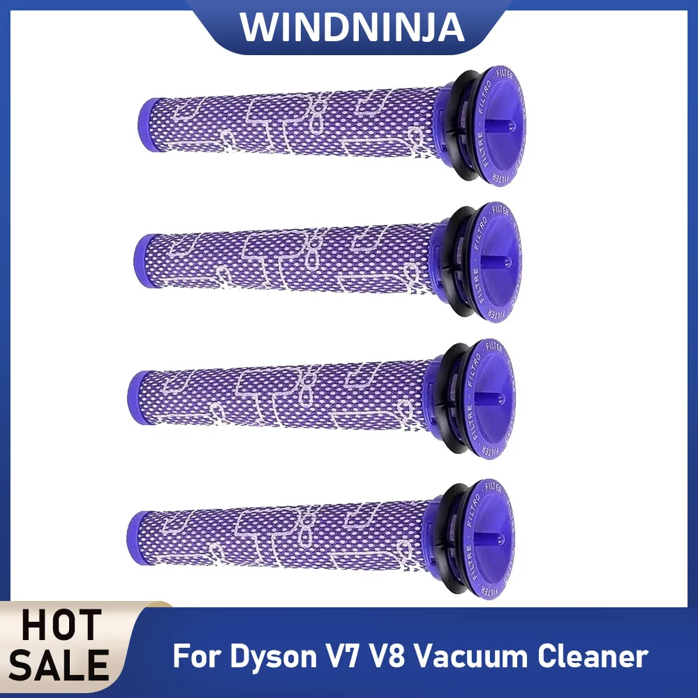 1-10PCS Filters Accessories Compatible for Dyson V6 V7 V8  Cordless Absolute Animal Vacuum Cleaner Replacement Pre-Filter Parts
