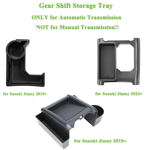 Imagen 2 del producto Consola central Interior de coche, compartimento de almacenamiento para cambio de marchas, alfombrilla para Suzuki Jimny 2019-2023 2024+, accesorio de transmisión automática